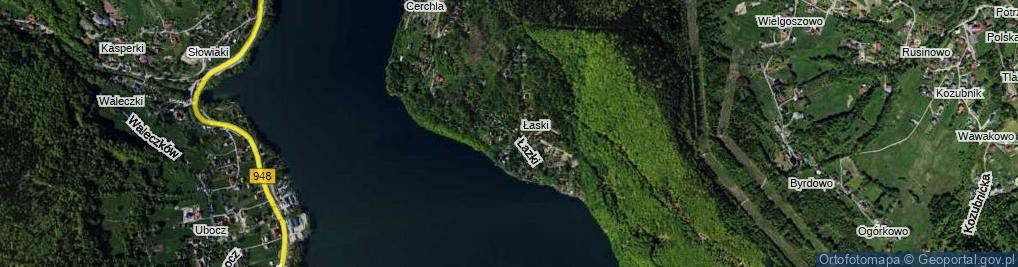 Zdjęcie satelitarne Łabędzia ul.